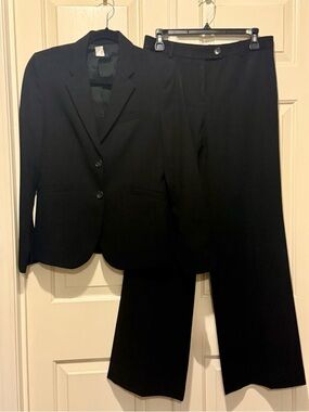 J. Crew Black Wool Women's Blazer & Pants Set